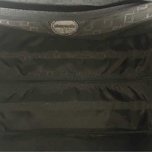 Pierre Cardin Logo Wheeled Duffel Bag Grey Black Rolling Carry-on Luggage Bag - Picture 9 of 11
